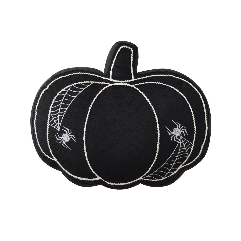 My Texas House 11x14 Black Pumpkin Shaped Halloween Decorative Pillow